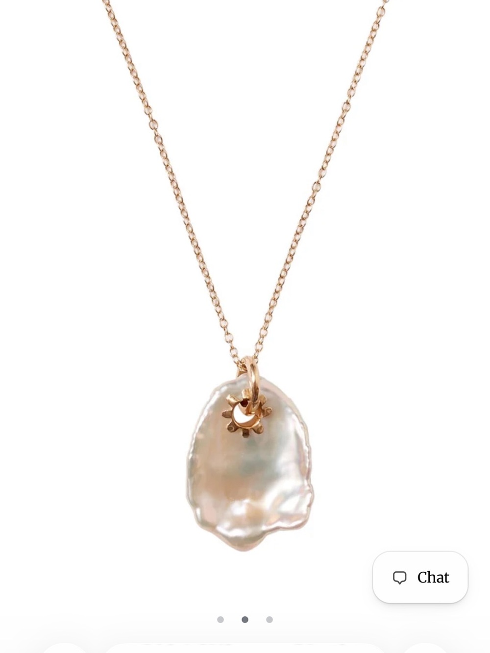 Chan Luu 14kt Gold Kilauea Neckace in White Pearl